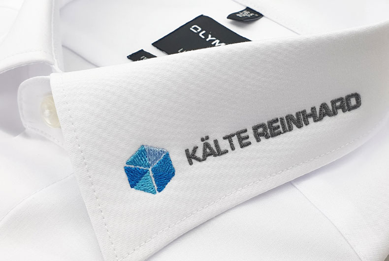 Businesshemd-bestickt-Kälte-Reinhard-Logo