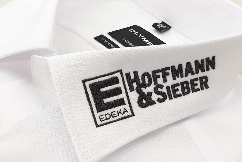 Hemd bestickt mit EDEKA-Logo