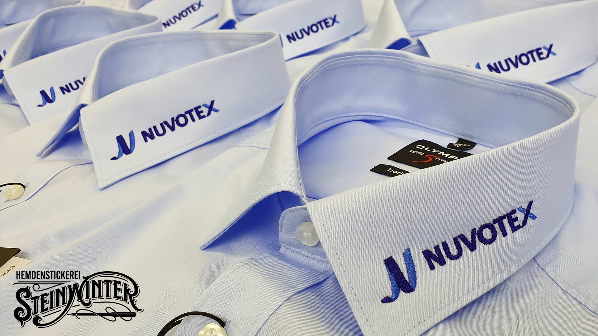 Bestickte Hemden mit Nuvotex-Logo