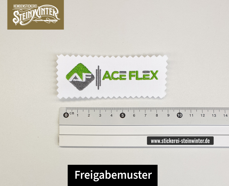 Freigabemuster beim Hemden besticken