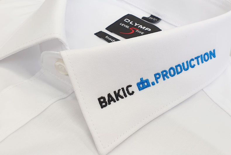 OLYMP-Hemd, bestickt mit Logo "BAKIC PRODUCTION"