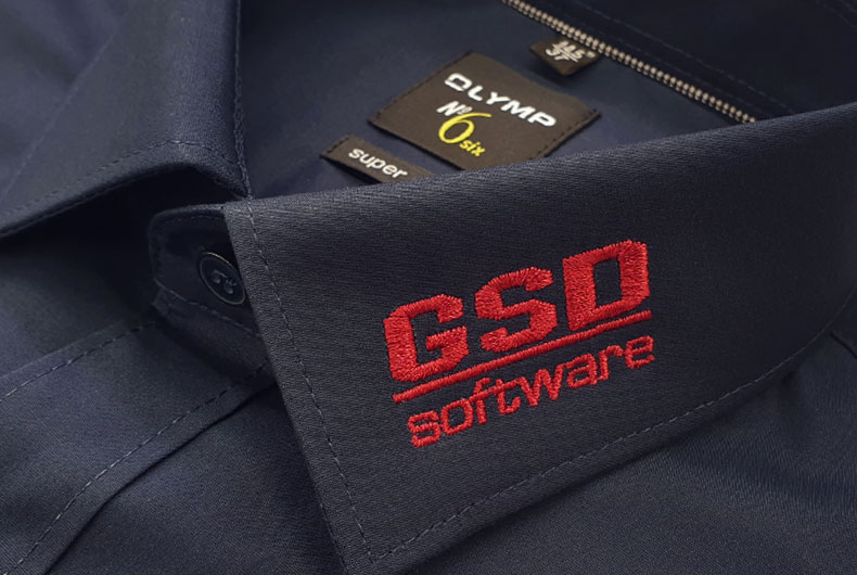 Hemd bestickt mit GSD Software Logo