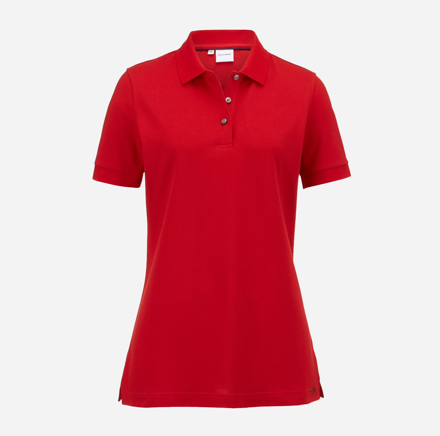 bestickt Damen-Poloshirts OLYMP Rote mit Firmenlogo